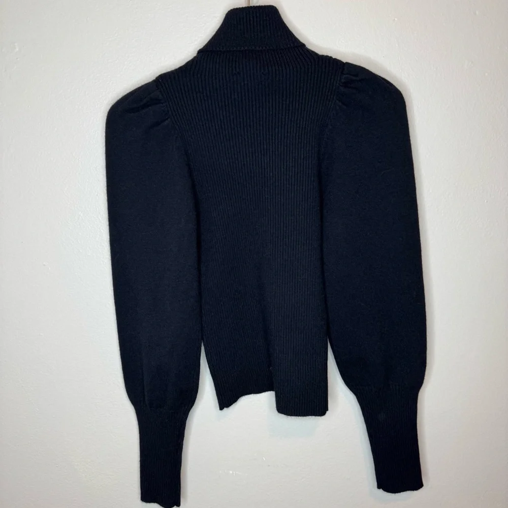 NWT Lulu’s You Know The Drill Black Turtleneck Sweater Top Black